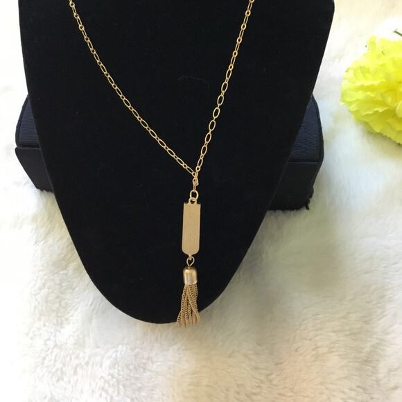 Ann Taylor Gold Tassel Necklace - Picture 3 of 6